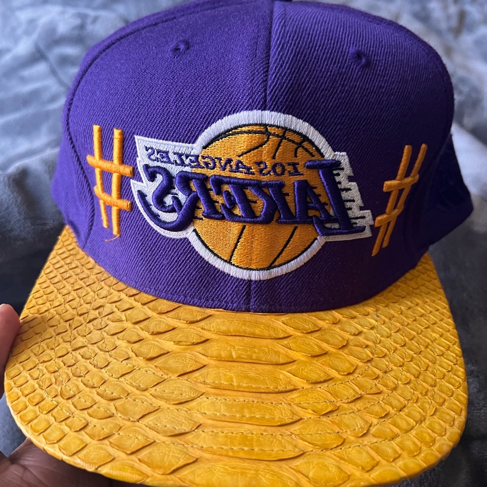 Authentic Mitchell & Ness Just Don Edition snakeskin brim Laker Cap